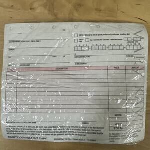 Mary Kay Beauty Consultant Sales Supplies Carbon Payment Slips